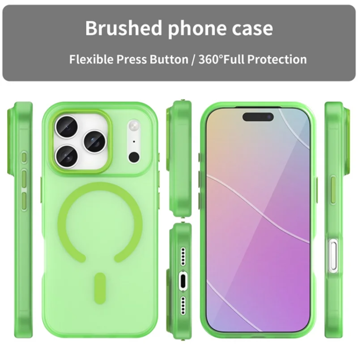 A-One Brand - iPhone 17 Pro Mobilskal MagSafe Matte Translucent - Grön