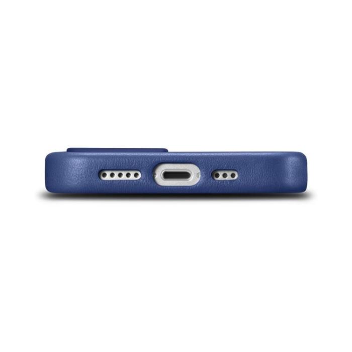 ICARER - iCarer iPhone 14 Plus Skal Äkta Läder MagSafe Compatible - Blå