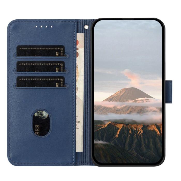 OEM - Mobilskal till Samsung Galaxy S26 Ultra Triangelprägling KonstLäder - Royal Blue
