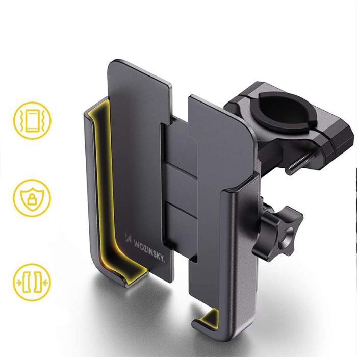 Wozinsky - Wozinsky Metal Bike Smartphone Styre Mount - Svart