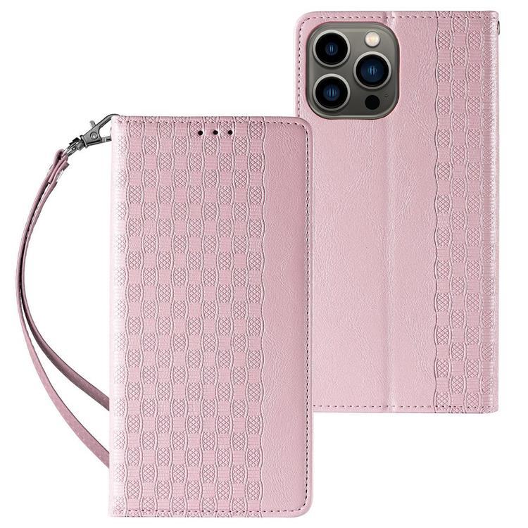 iPhone 13 Pro Max Plånboksfodral Magnet Strap - Rosa | 2353 | AlltMobil