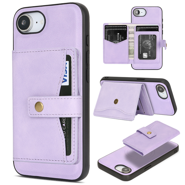 iPhone 16e Mobilskal MagSafe Detachable Korthållare (Lila) | 2353 | AlltMobil