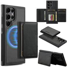 LC.imeeke - LC.IMEEKE L5 Fodral f&ouml;r Samsung Galaxy S22 Ultra 5G - KonstL&auml;der - Svart