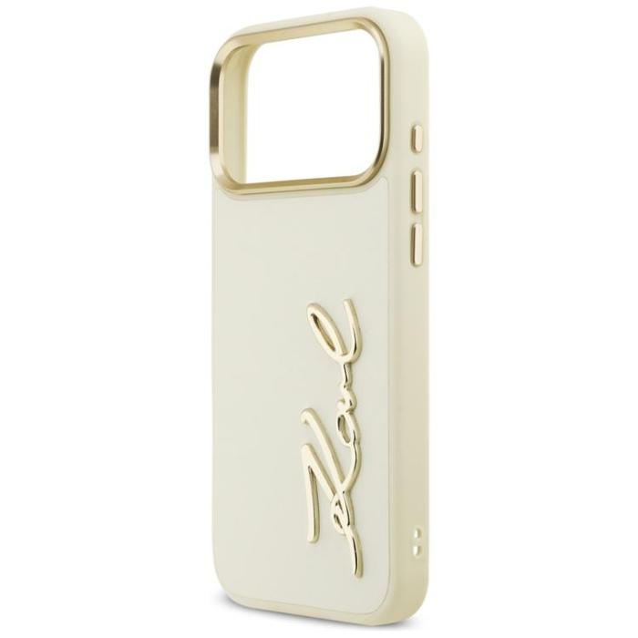 KARL LAGERFELD - Karl Lagerfeld iPhone 17 Pro Max Mobilskal Karl Script Logo - Beige