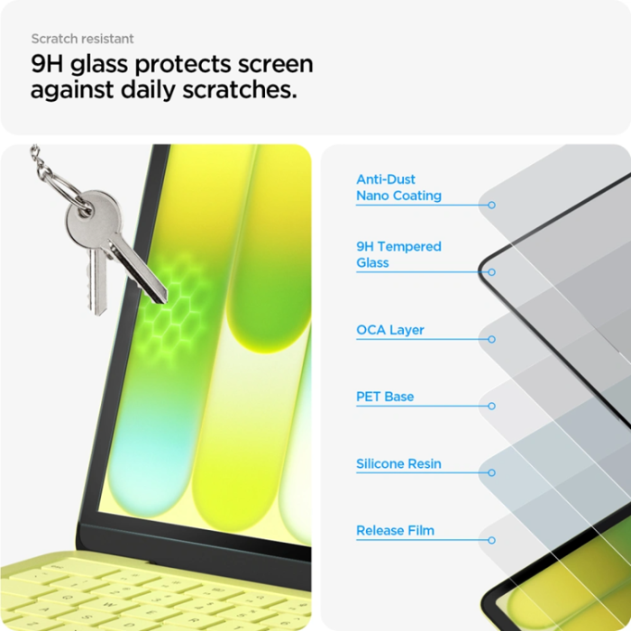 Spigen - Spigen Härdat Glas Skärmskydd För Macbook Neo 13 (2026) Slim FC - Svart