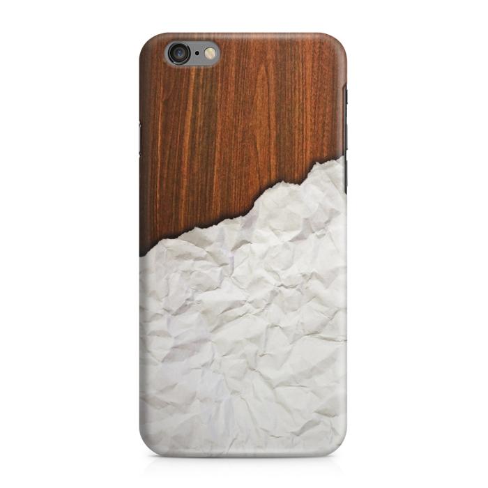 UTGATT5 - Skal till Apple iPhone 6(S) Plus - Wooden Crumbled Paper B