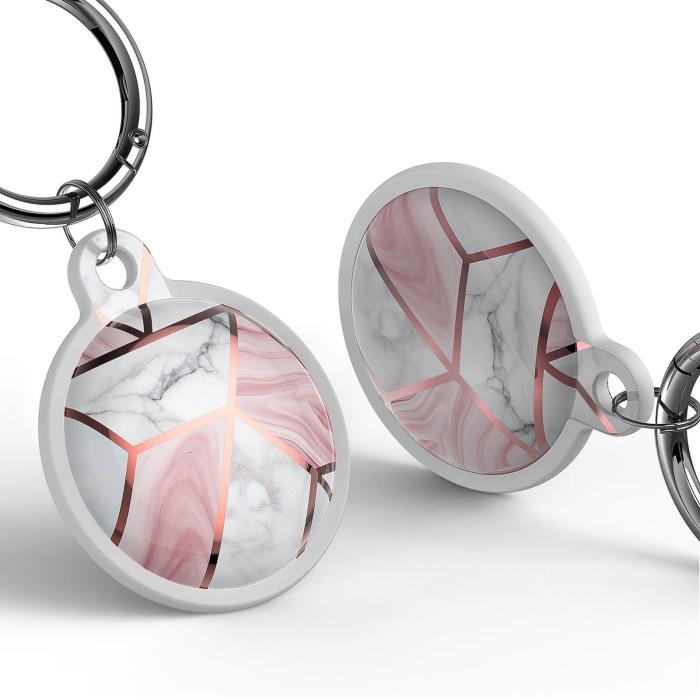 A-One Brand - Cosmo Grid Nyckelring till Apple Airtag - Rosa