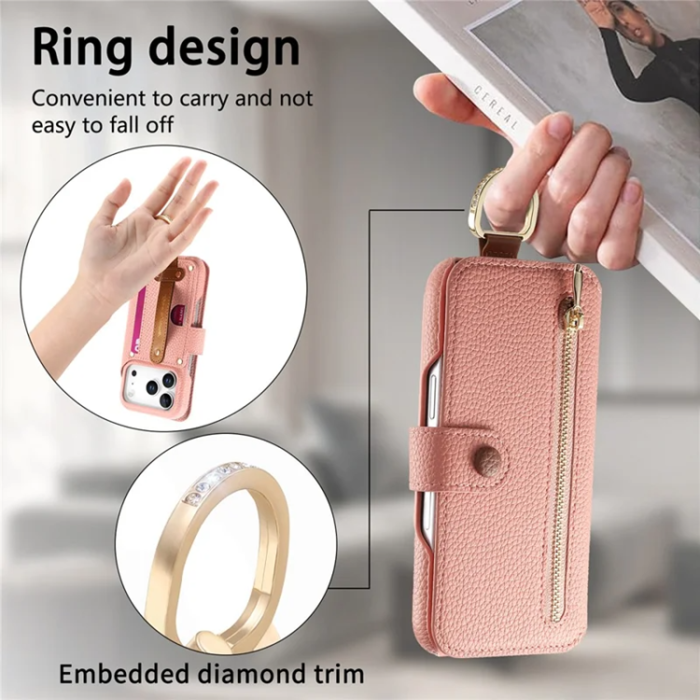 A-One Brand - iPhone 17 Pro Max Plånboksfodral RFID Zipper