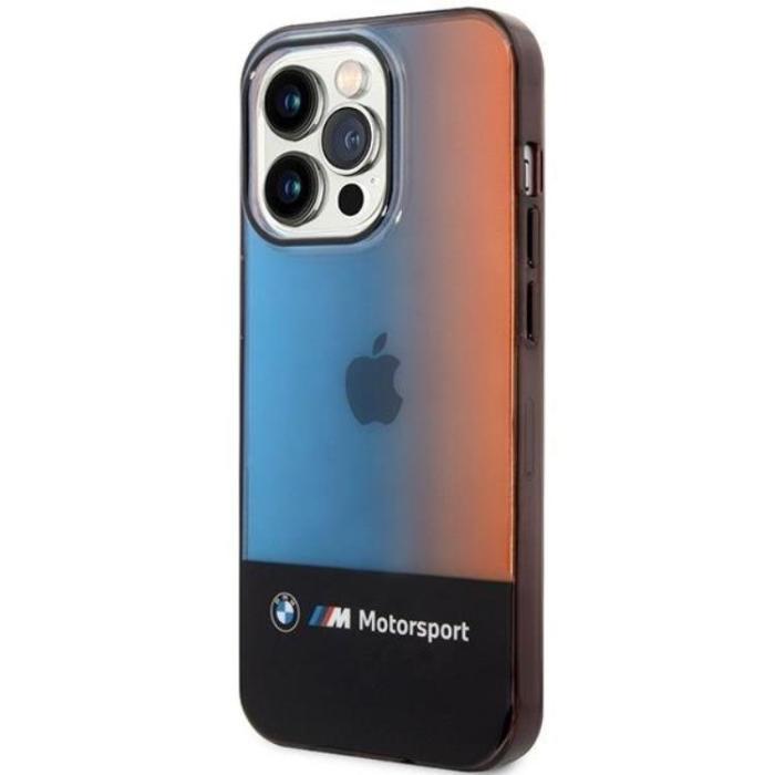 UTGATT1 - BMW iPhone 14 Pro Max Mobilskal Half Tricolor - Svart