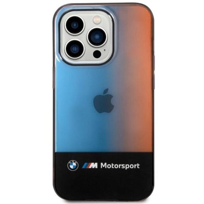 UTGATT1 - BMW iPhone 14 Pro Max Mobilskal Half Tricolor - Svart