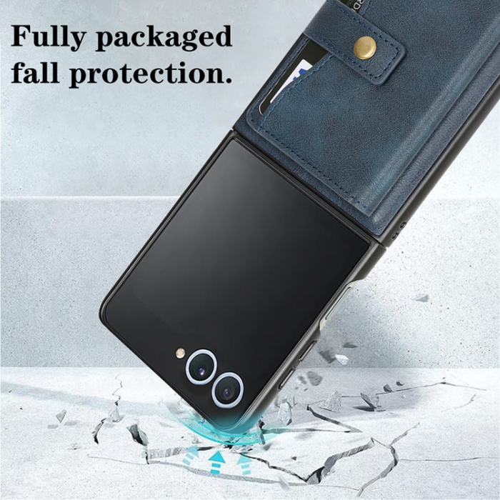 A-One Brand - Galaxy Z Flip 7 Mobilskal MagSafe Detachable Korthållare Kickstand