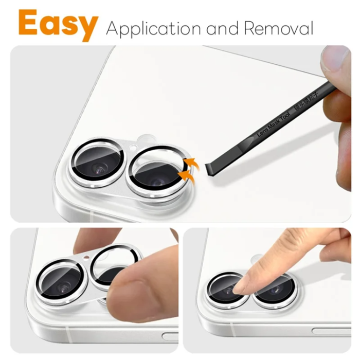 NORTHJO - NORTHJO iPhone 17 Kameralinsskydd Härdat Glas - Silver