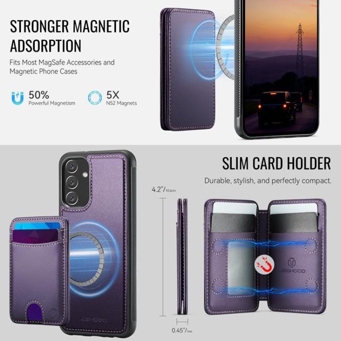 OEM - JEEHOOD Samsung Galaxy A34 5G Mobilskal KonstLäder - Lila