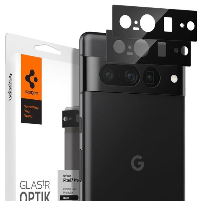 UTGATT1 - [2-Pack] Spigen Google Pixel 7 Pro Linsskydd Härdat Glas - Svart