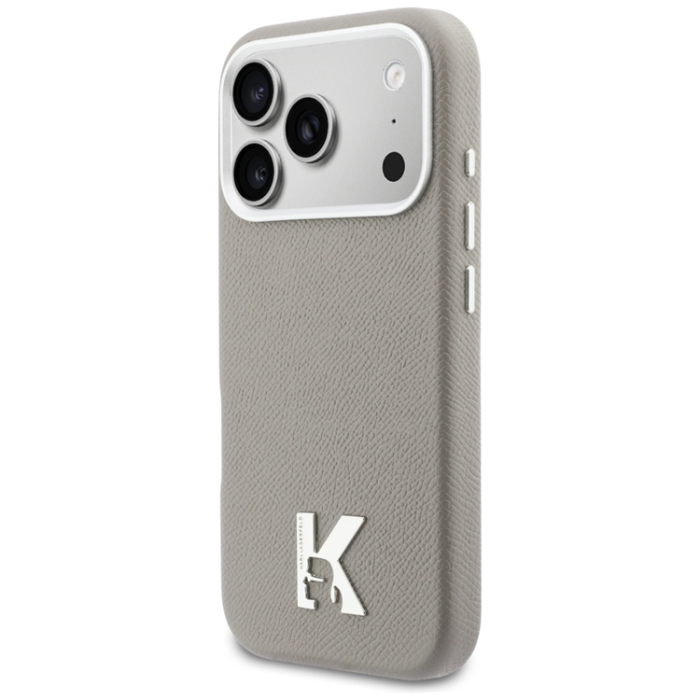 KARL LAGERFELD - Karl Lagerfeld Mobilskal För iPhone 17 Pro Max MagSafe Karl Head Logo - Grå