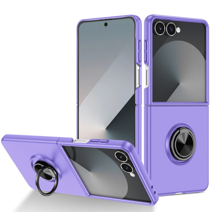 A-One Brand - Galaxy Z Flip 7 Mobilskal Rotatable Ring Kickstand - Lila