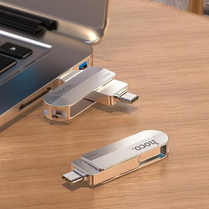 Hoco - HOCO pendrive Wide UD10 USB + Type C 64GB USB3.0