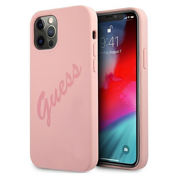 Guess iPhone 12 Pro Max Skal Script Vintage - Rosa | 2353 | AlltMobil