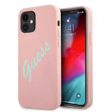 Guess - Guess Skal iPhone 12 Mini Silikon Vintage - Rosa/Gr&ouml;n