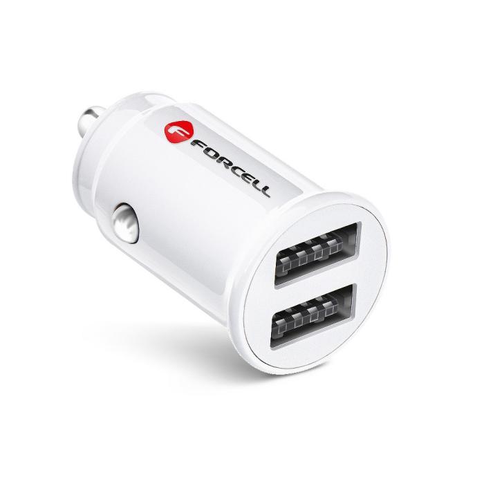 UTGATT1 - Billaddare Forcell Mini 2xUSB 3.1A Vit CC-SJ02