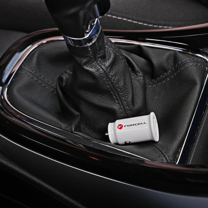 UTGATT1 - Billaddare Forcell Mini 2xUSB 3.1A Vit CC-SJ02