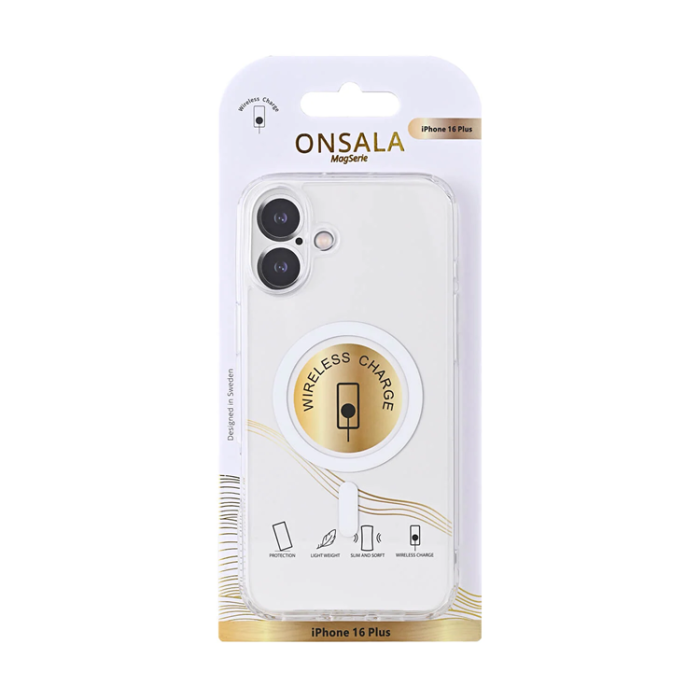 Onsala - Onsala iPhone 16 Plus Mobilskal MagSafe TPU - Transparent