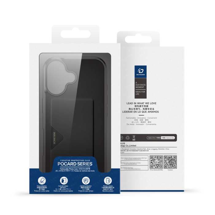 Dux Ducis - DUX DUCIS iPhone 17 Mobilskal Korthållare Pocard - Svart