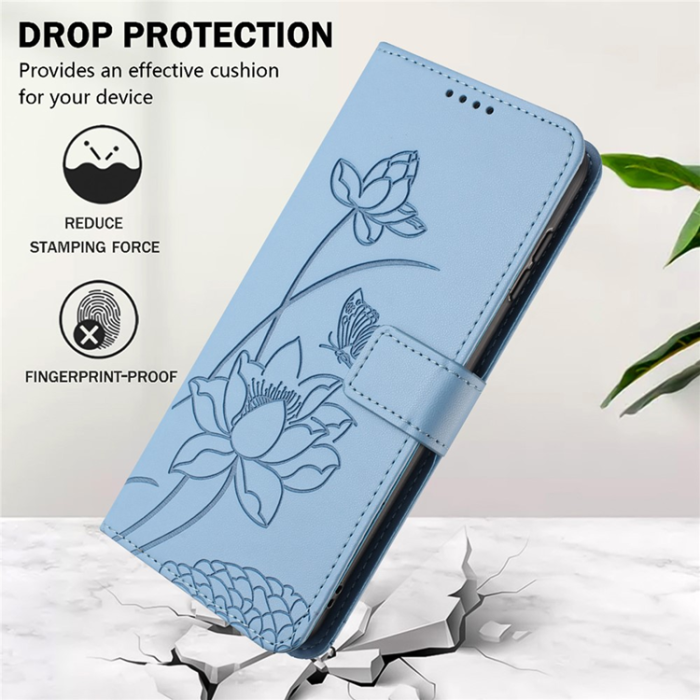 A-One Brand - Sony Xperia 10 VII Plånboksfodral Lotus Imprint - Blå
