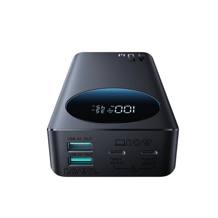 Joyroom - Joyroom Powerbank 20000 mAh 45W 2xUSB-A 2xUSB-C med Display - Svart