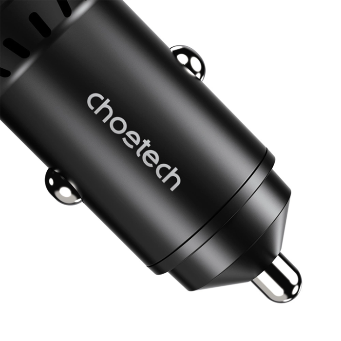 Choetech - Choetech Billaddare 60W USB-C USB-A - Svart