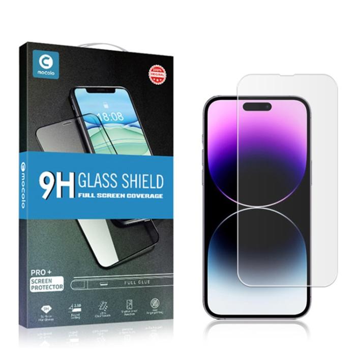 Mocolo - Mocolo iPhone 15 Pro Max Härdat Glas Skärmskydd Explosion-proof - Clear