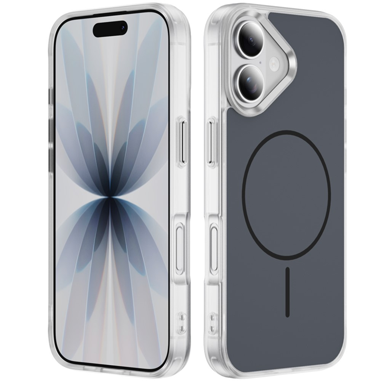 iPhone 17 Mobilskal MagSafe Skin Touch TPU PC (Svart) | 2353 | AlltMobil