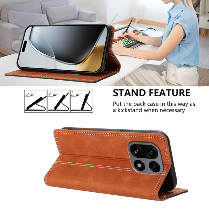 A-One Brand - OnePlus 15 Konstläder Plånboksfodral Färg Splicing RFID-Skydd