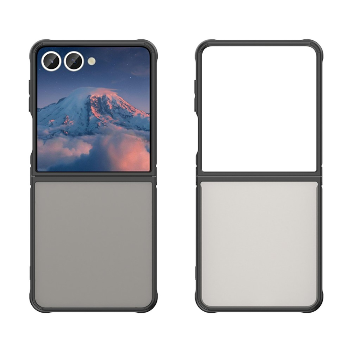A-One Brand - Galaxy Z Flip 7 Mobilskal Drop Proof Frosted Translucent - Svart