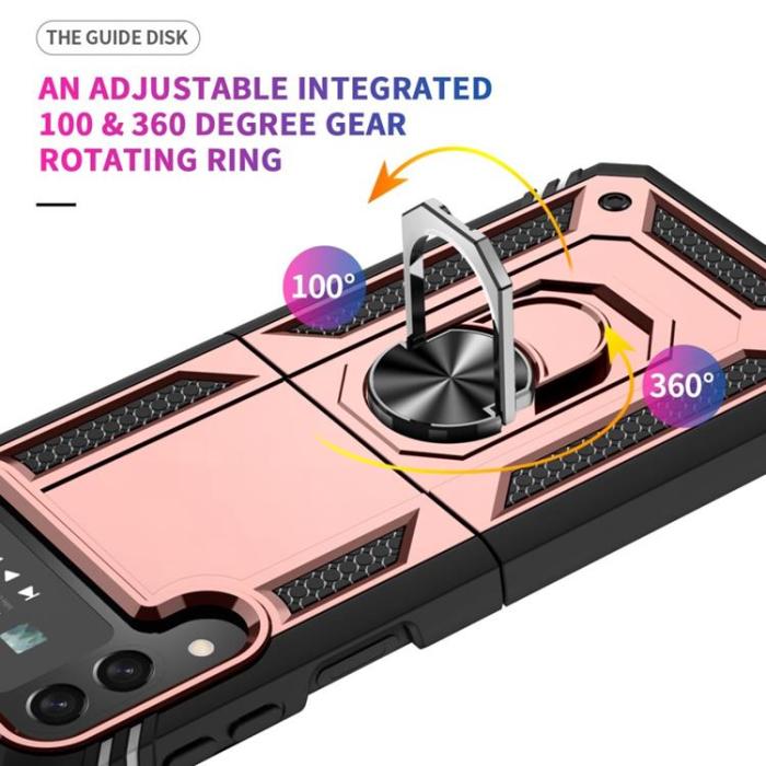 A-One Brand - Galaxy Z Flip 4 Skal Ringhållare Kickstand - Rosa Guld