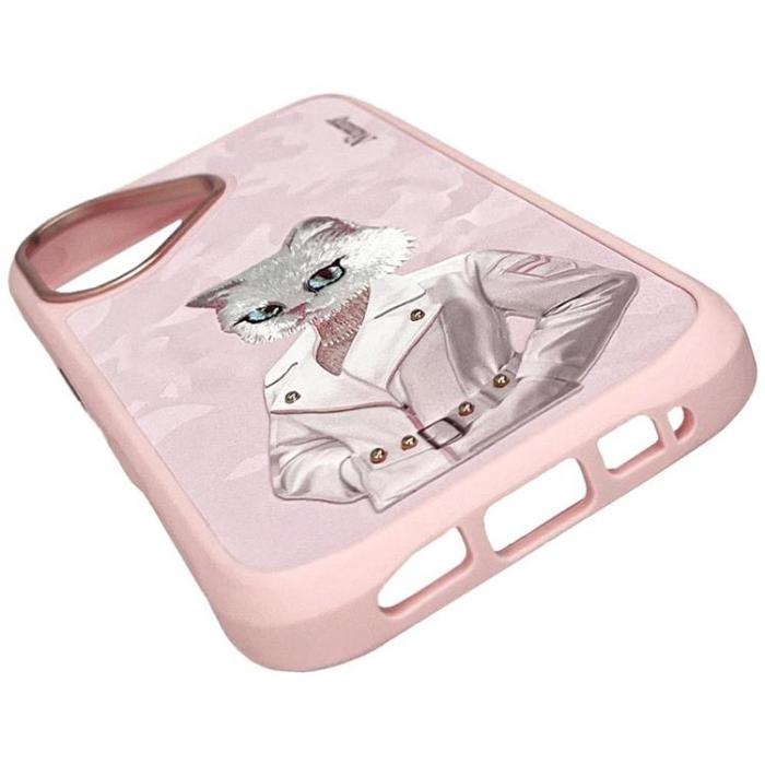 NIMMY - Nimmy iPhone 16 Mobilskal MagSafe Fashion Cute Pet - Rosa