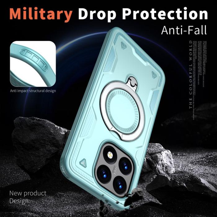 N/A - Mobilskal till Xiaomi 15T Militärt Skydd Plast Kickstand - Blå