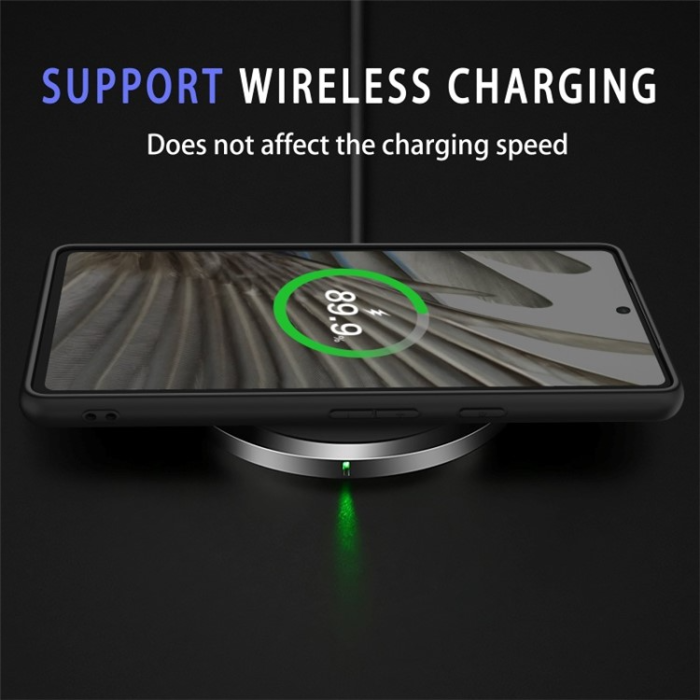 A-One Brand - Google Pixel 7A Mobilskal PU-Läder Coated - Svart