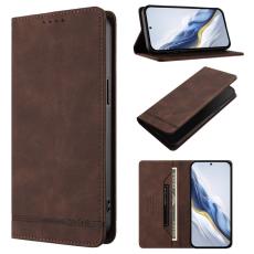 OEM - RINACASIS Samsung Galaxy A57 Pl&aring;nboksfodral Konstl&auml;der RFID Skydd - Brun
