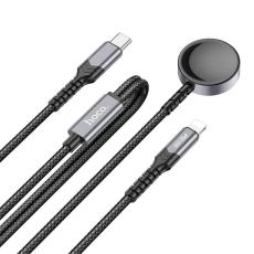 Hoco - Hoco 2-in-1 Trådlös laddare Apple Watch - Svart