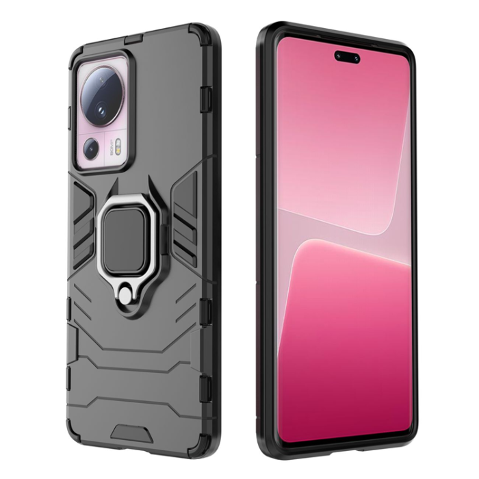 OEM - Xiaomi 13 Lite Mobilskal Ring Armor Magnetic Hållare - Svart
