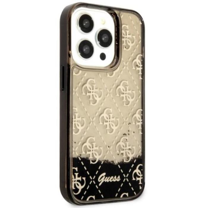 Guess - Guess iPhone 14 Pro Mobilskal Liquid Glitter - Svart