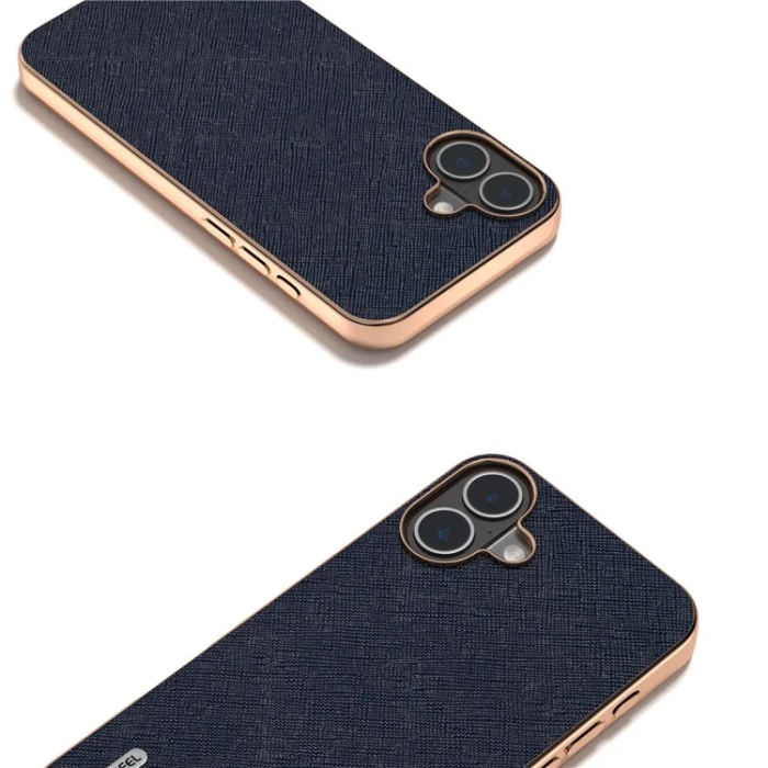 ABEEL - ABEEL iPhone 16 Plus Mobilskal Äkta Läder Electroplating
