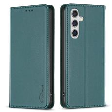 BINFEN COLOR - BINFEN Samsung Galaxy A35 5G Skal PU L&auml;der Kortfodral - Gr&ouml;n