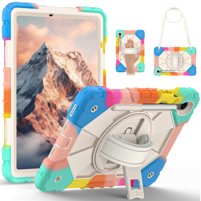 A-One Brand - Galaxy Tab S10 FE/S9 FE/S9 Skal Kickstand med Rem - Färgstark