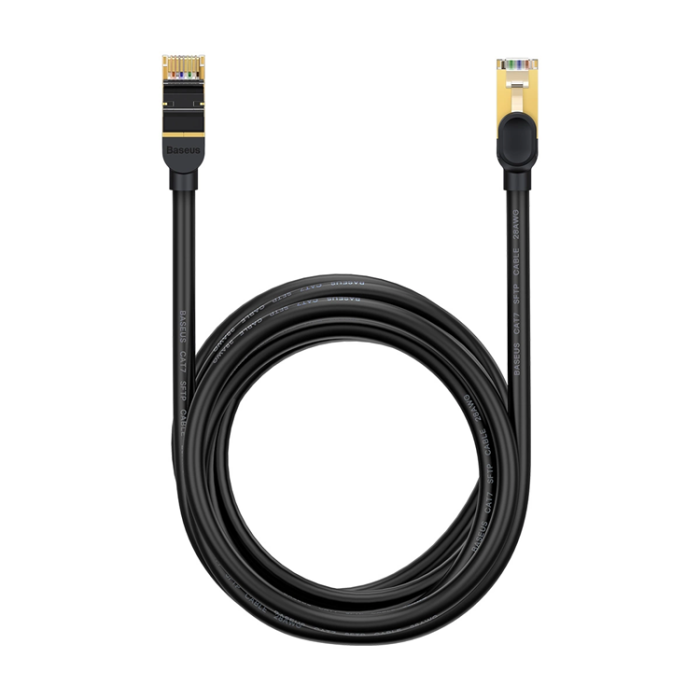 BASEUS - Baseus Nätverkskabel RJ45 Cat 7 10Gbps 5 m - Svart