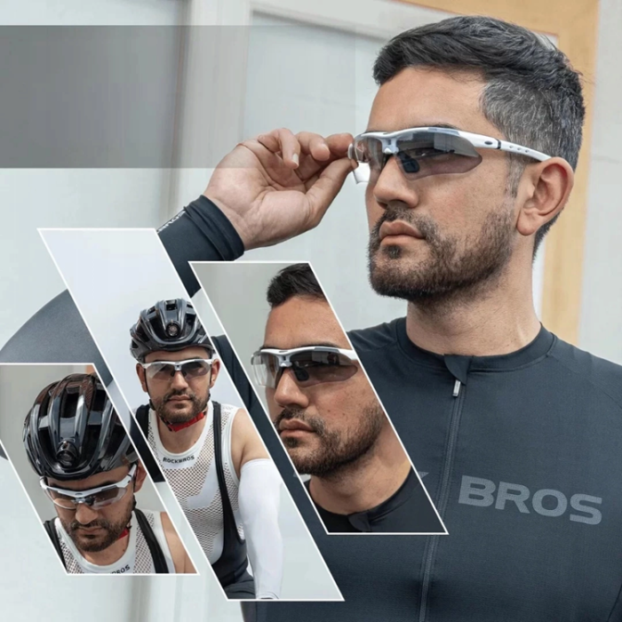Rockbros - Rockbros Polariserade Cykelglasögon - Vit