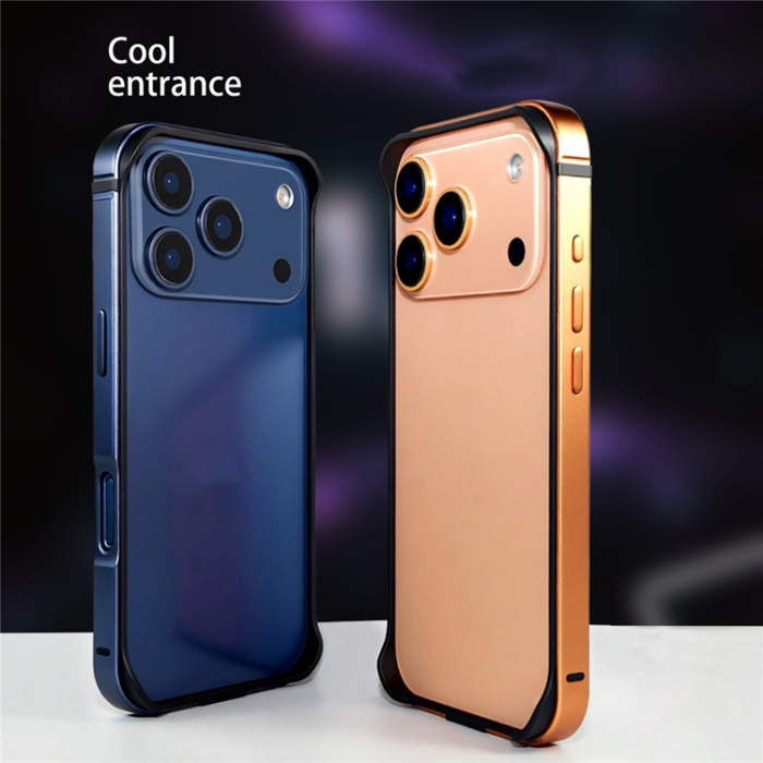 A-One Brand - iPhone 17 Pro Mobilskal Bumper Ultra Thin Metal TPU - Orange
