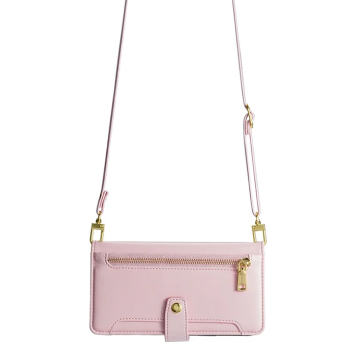 A-One Brand - Galaxy A05 Konstläder Plånboksfodral med 2 Rem - Rosa