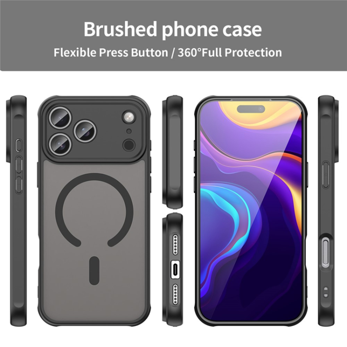 A-One Brand - iPhone 17 Pro Max Mobilskal MagSafe Anti Drop - Svart